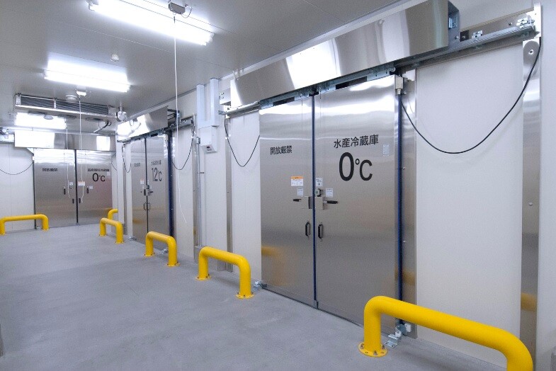 Cửa tự động cánh thủy lực dùng cho nhà máy hóa chất.