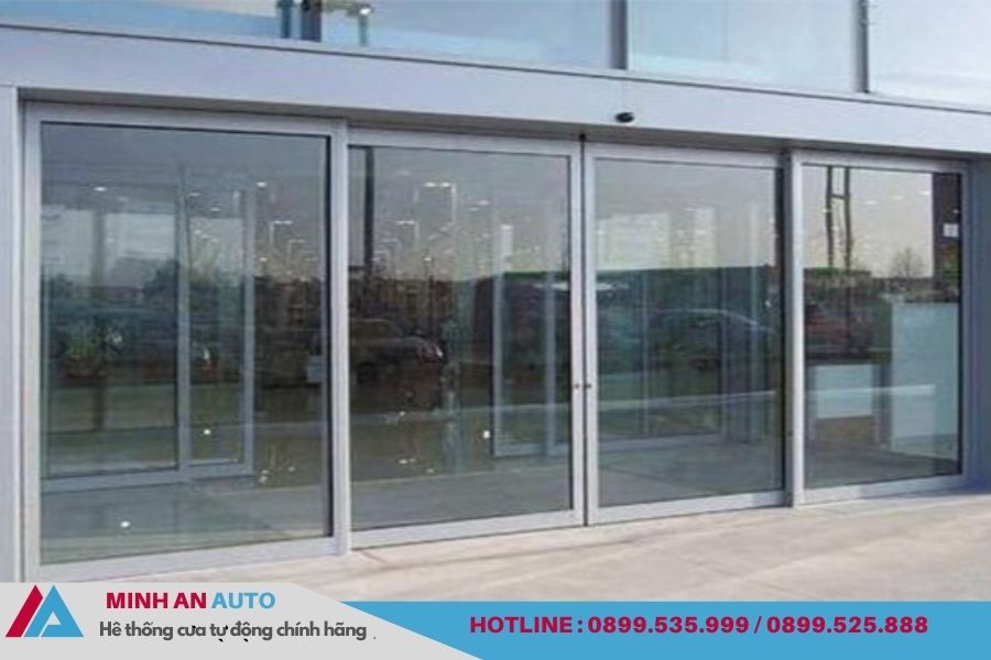 Cửa tự động 4 cánh trượt tại Chương Mỹ
