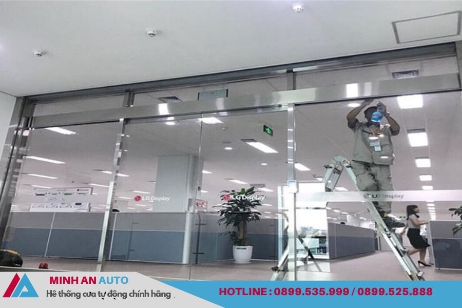 Cửa Tự Động TaeSung Khung Nhôm Sơn Tĩnh Điện Cao Cấp