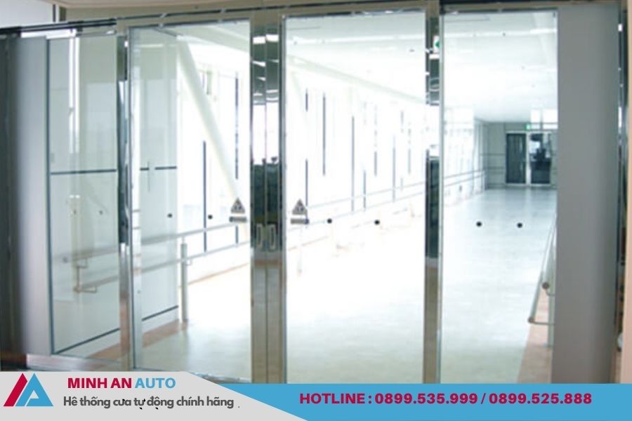 Cửa Tự Động Teraoka Số 1 Nhật Bản | Báo Giá & Thi Công 4 Mẫu Cửa tự động Teraoka 200/KMCL cánh trượt khung inox đẹp cho các văn phòng