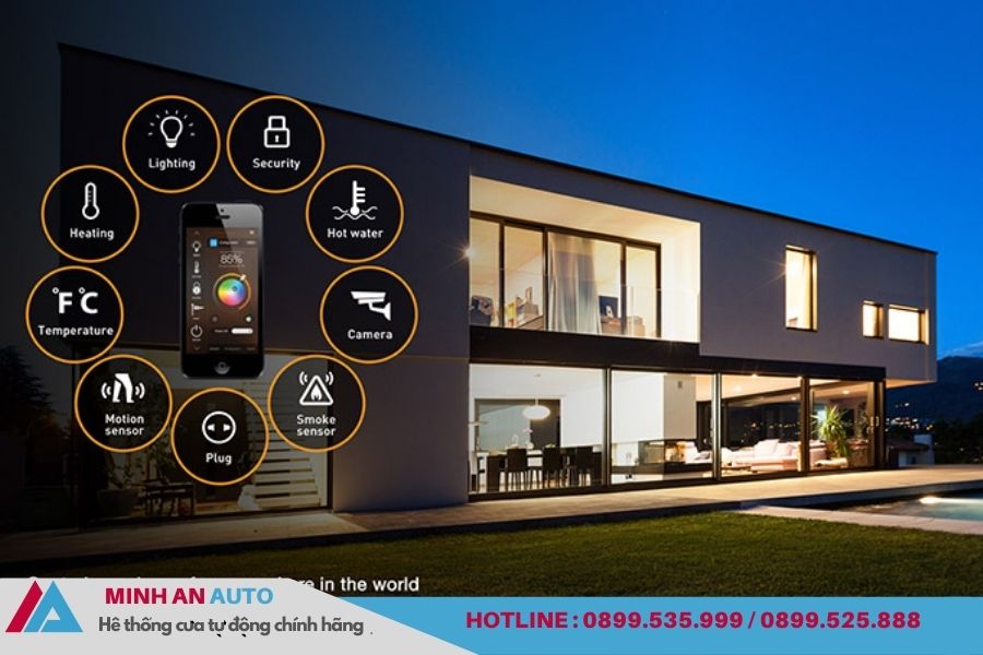Hệ thống nhà thông minh hiện đại điều khiển qua điện thoại