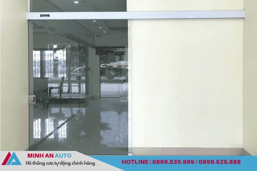 Cửa trượt tự động một cánh kính cường lực