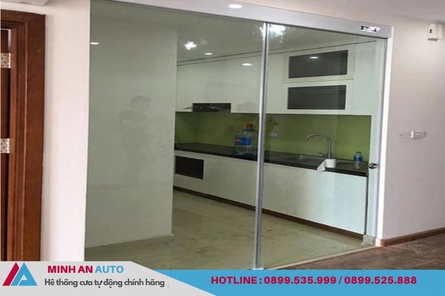 Cửa trượt kính tự động một cánh cao cấp