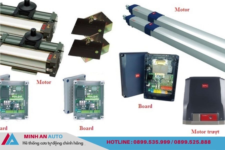 Cửa Tự Động BFT Hàng Đầu Italia | Báo Giá & Thi Công 5 Linh kiện motor và mạch điều khiển cửa tự động BFT