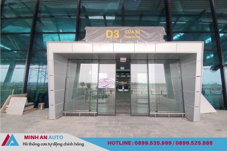 Cửa Tự Động BFT Hàng Đầu Italia | Báo Giá & Thi Công 2 Cửa tự động kính cường lực tại ga đi sân bay Minh An Auto