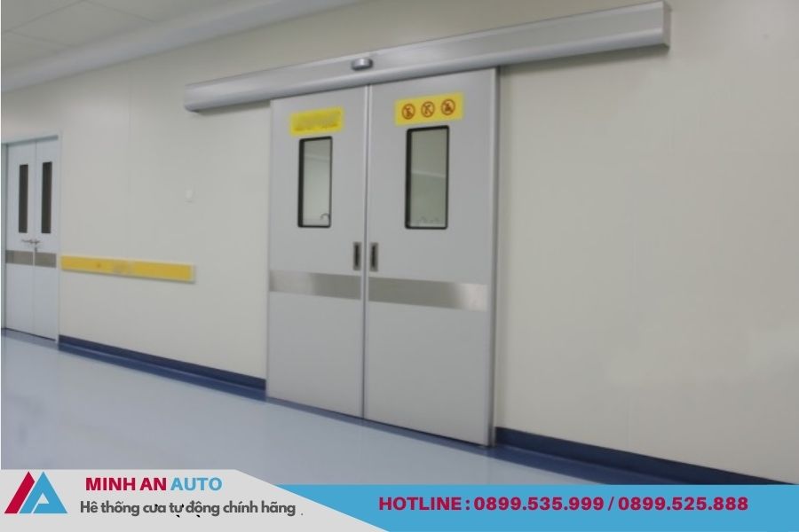 Cửa trượt tự động phòng sạch bệnh viện Minh An Auto