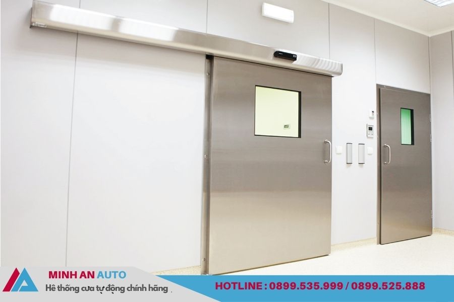 Cửa tự động bệnh viện inox cao cấp