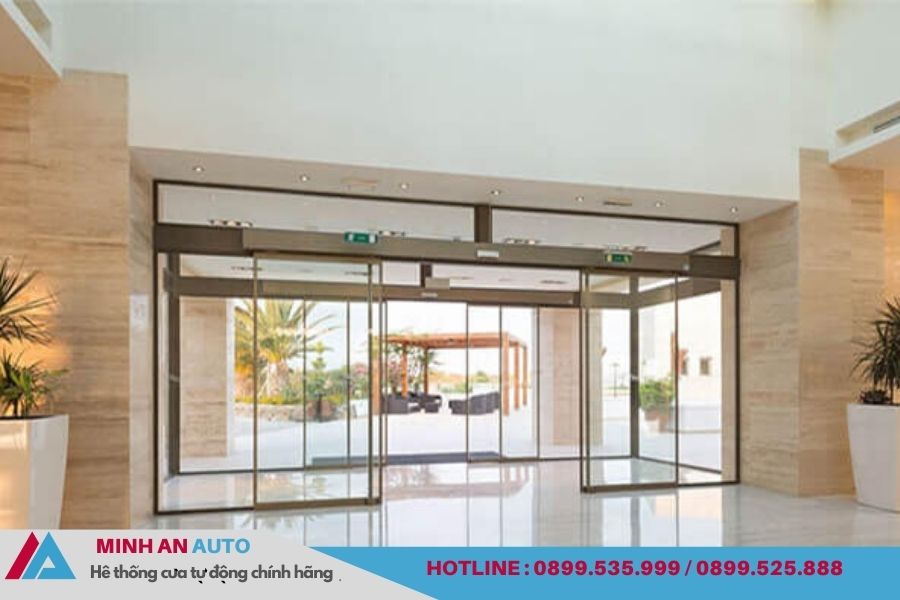 Cửa kính trượt tự động cao cấp, hiện đại