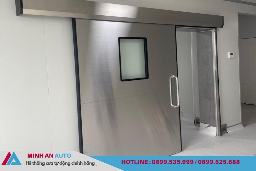 Cửa trượt tự động inox phòng sạch