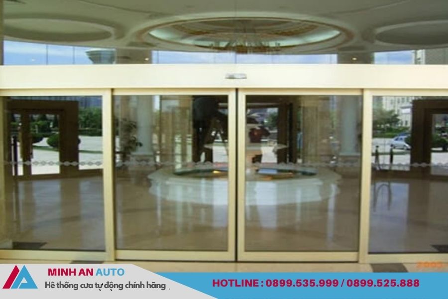 Cửa trượt tự động kính cường lực Plus Hàn Quốc
