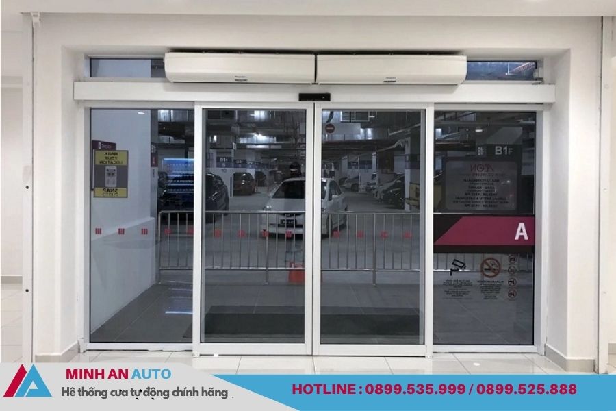 Cửa tự động kính cường lực Minh An Auto chất lượng