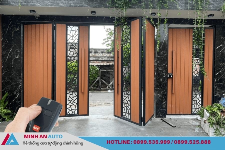 Cửa Tự Động Xếp Gấp Cao Cấp | Báo Giá & Thi Công 3 Cổng xếp gấp tự động cao cấp hiện đại
