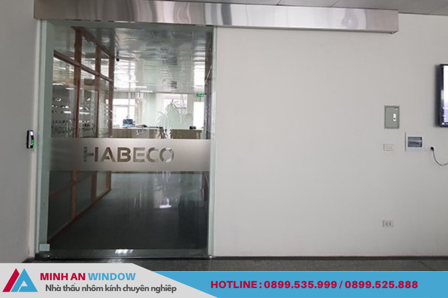 Cửa kính tự động 1 cánh.