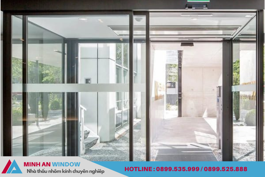 Cửa kính tự động 1 cánh.