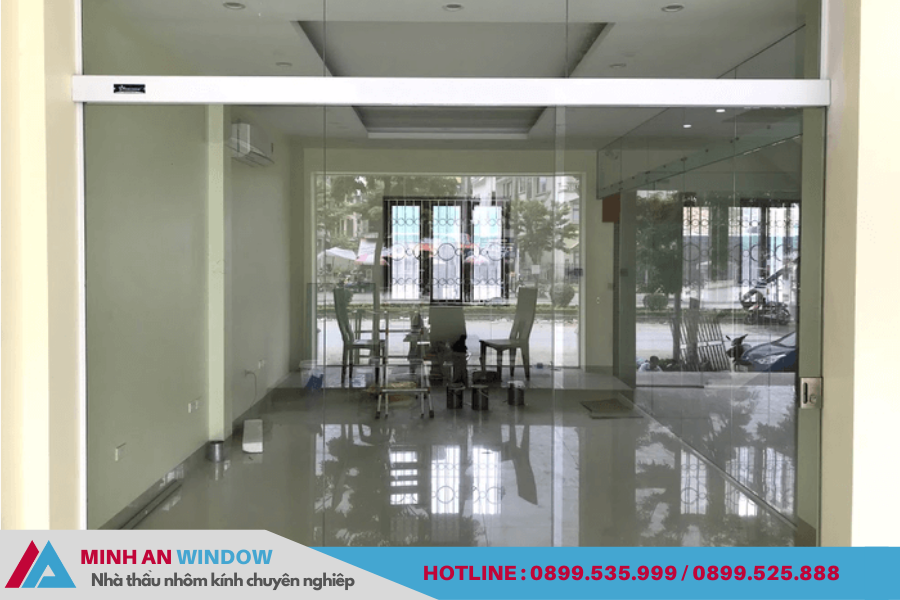 Cửa kính tự động 1 cánh.